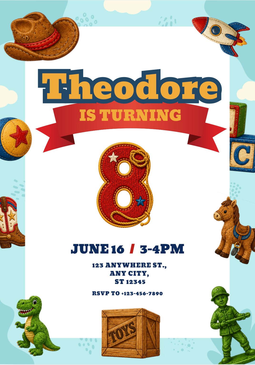 Playroom Party Invitations (A5)