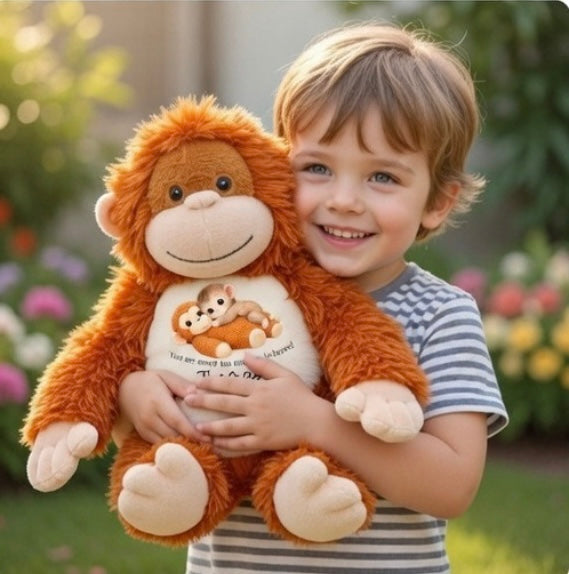 Personalised orangutan teddy bear