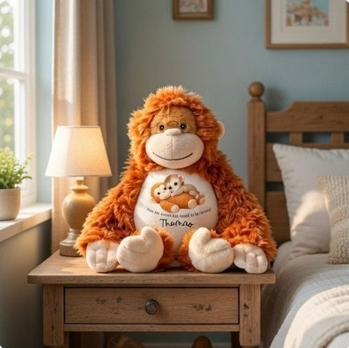 Personalised orangutan teddy bear