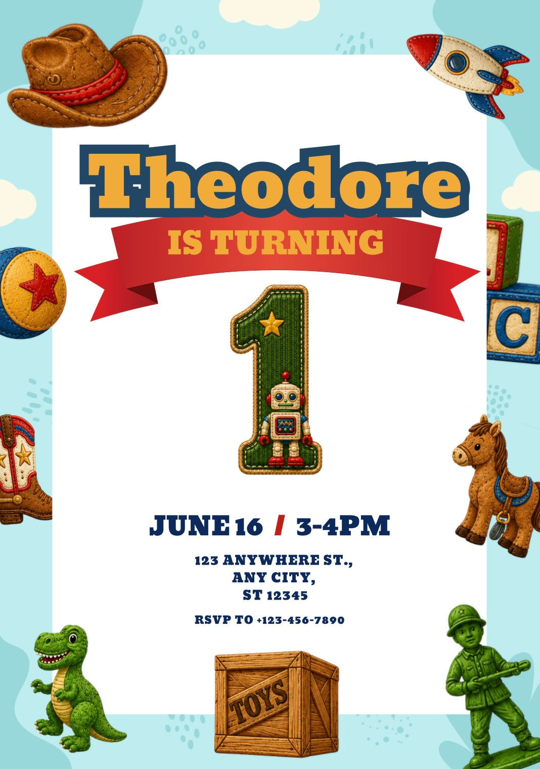 Playroom Party Invitations (A5)
