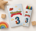 Personalised Playroom Colouring Book And Crayons Party Pack