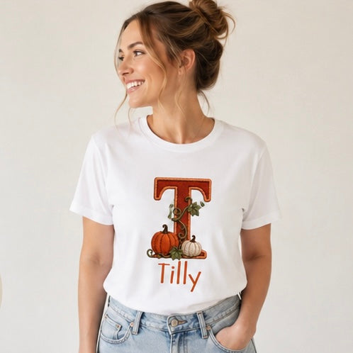 Personalised Vintage Pumpkin Patch T-Shirt
