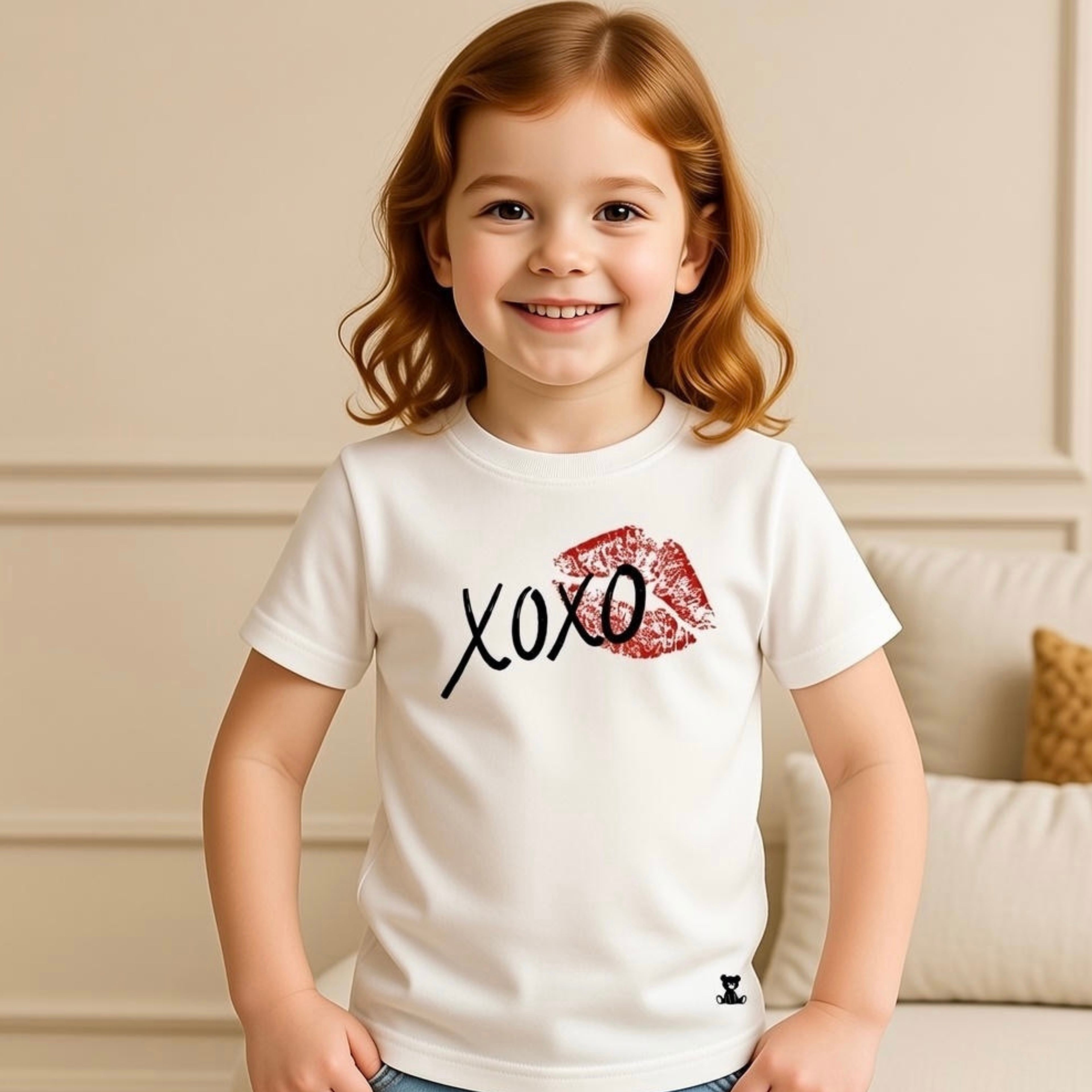 XOXO kiss print T-Shirt