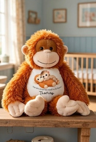 Personalised orangutan teddy bear