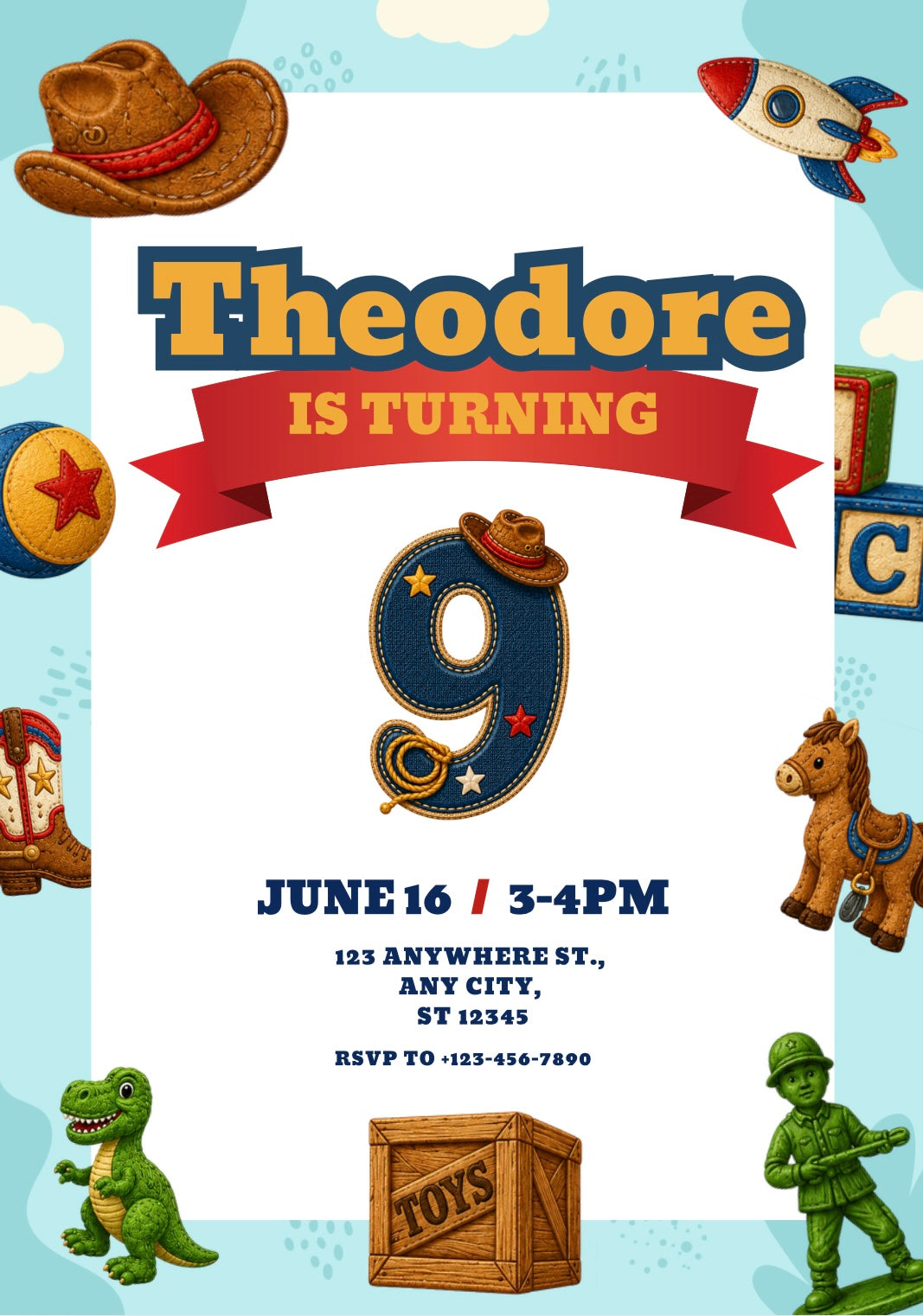 Playroom Party Invitations (A5)