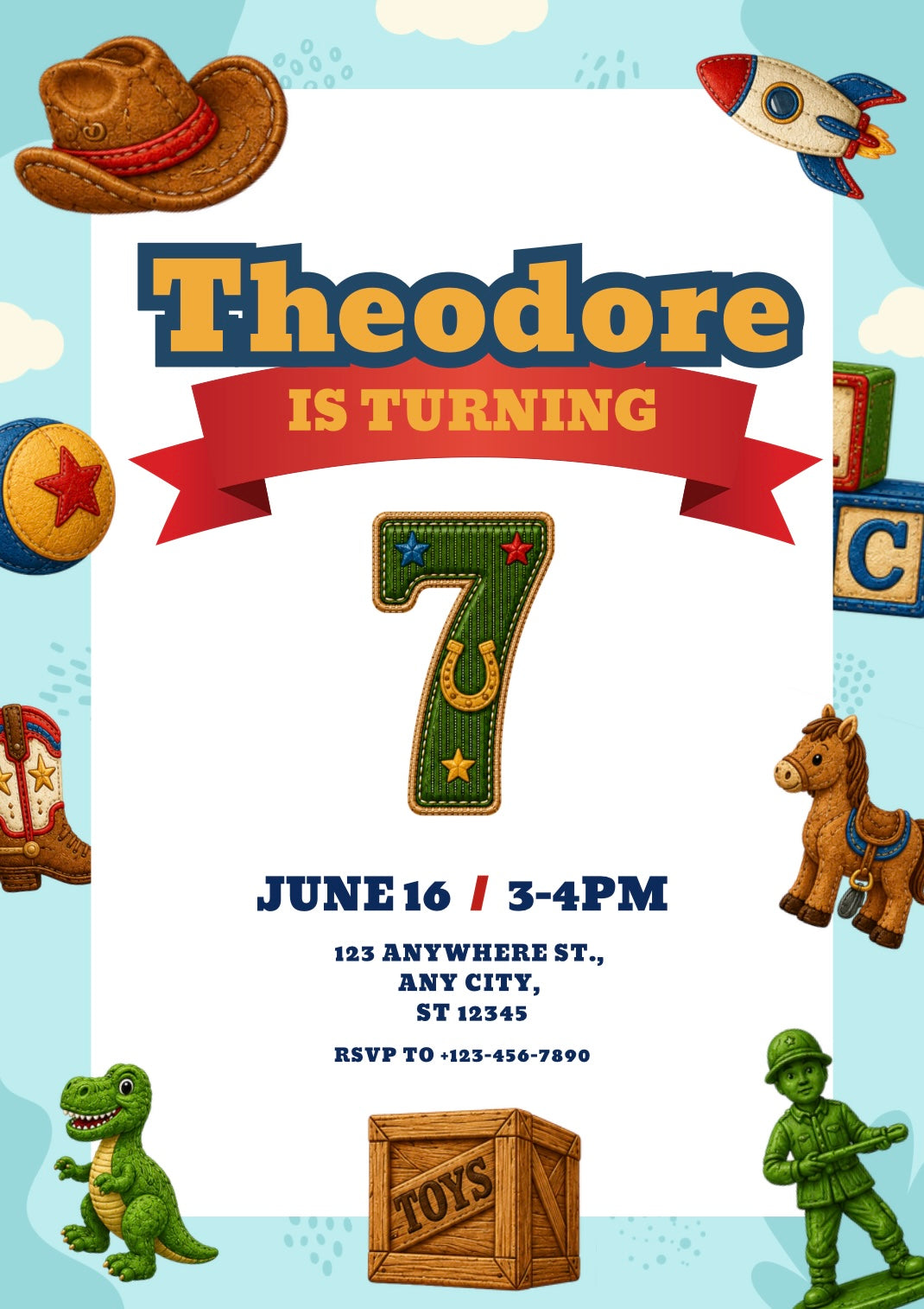 Playroom Party Invitations (A5)