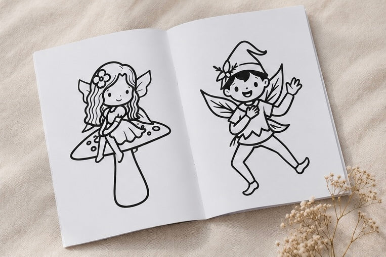 Personalised Garden Fairy Colouring Books - Party Favours