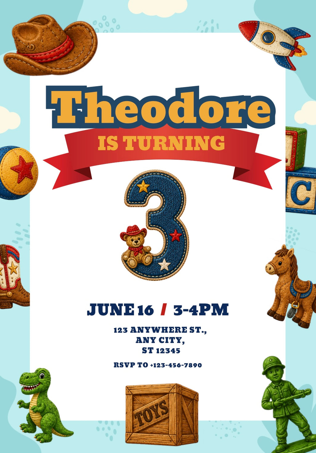 Playroom Party Invitations (A5)
