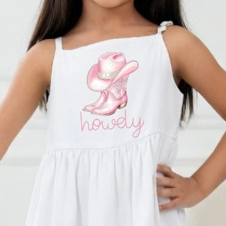 White Cowgirl Summer Dress