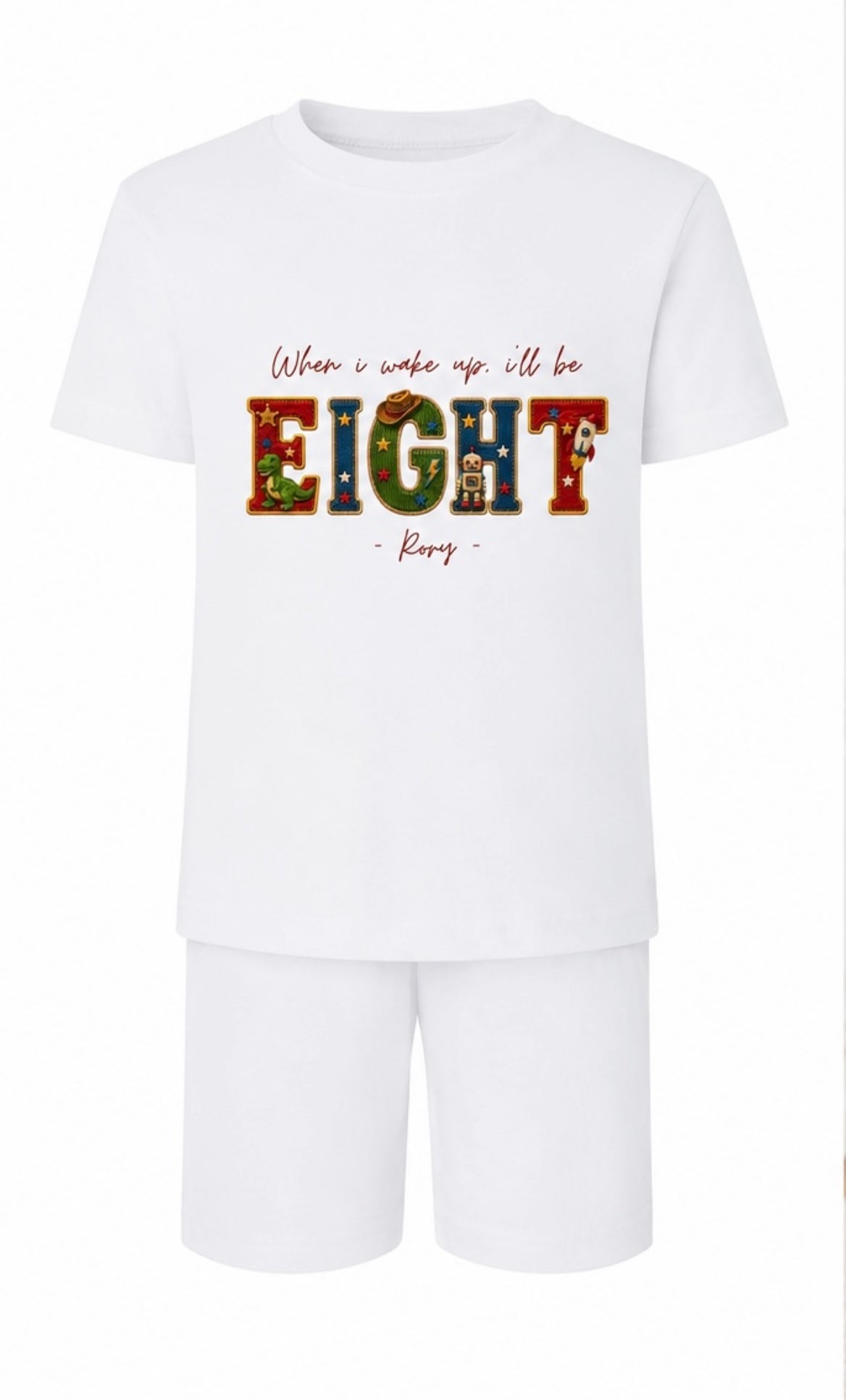 Personalised “When I Wake Up I’ll Be…” Playroom T-Shirt & Shorts Set