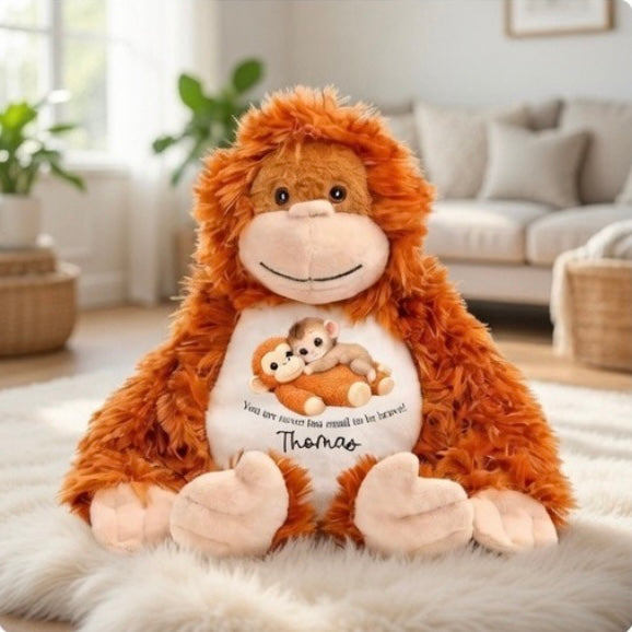 Personalised orangutan teddy bear