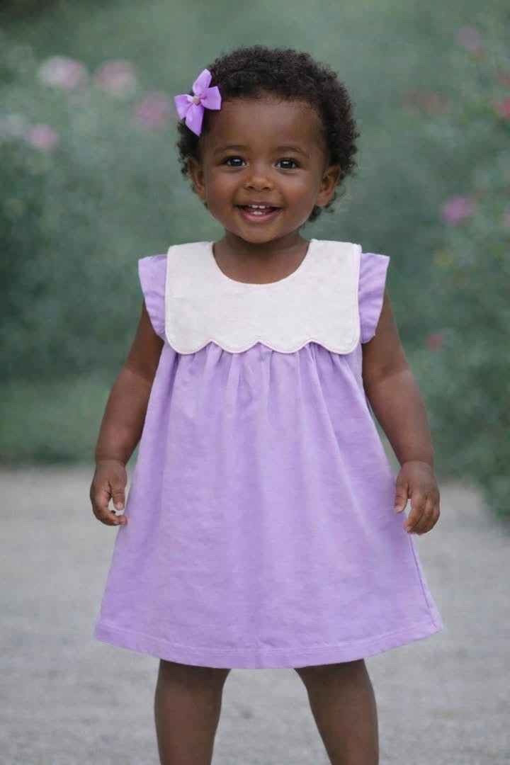 Kids bib cotton dress