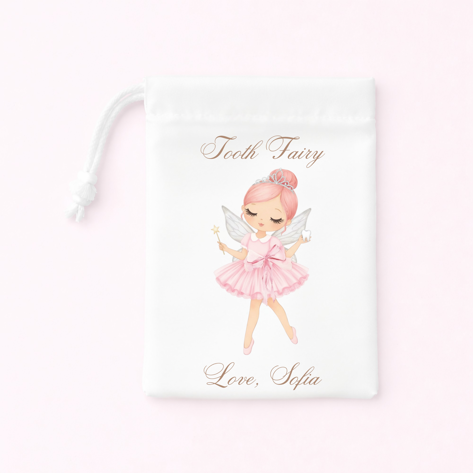 Tooth fairy mini bag (pink and blue)