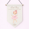 Personalised Tooth Fairy “Stop Here” Hanging Pennant Sign