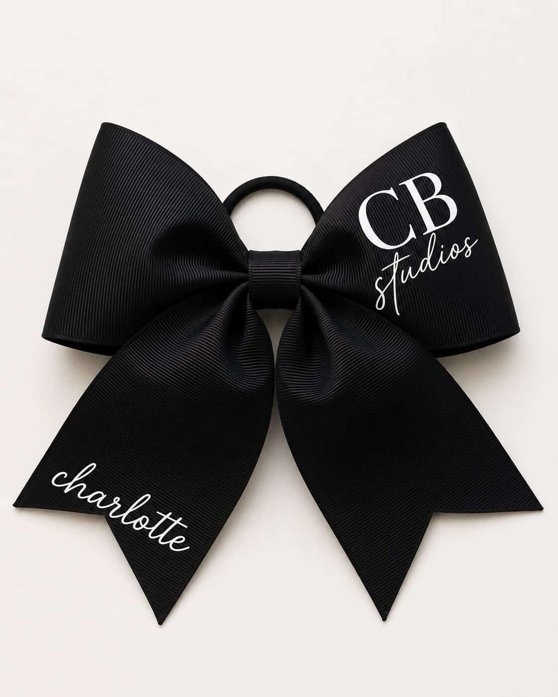 Black Glitter Cheer Bow (Bobble) - CB Studios dance school