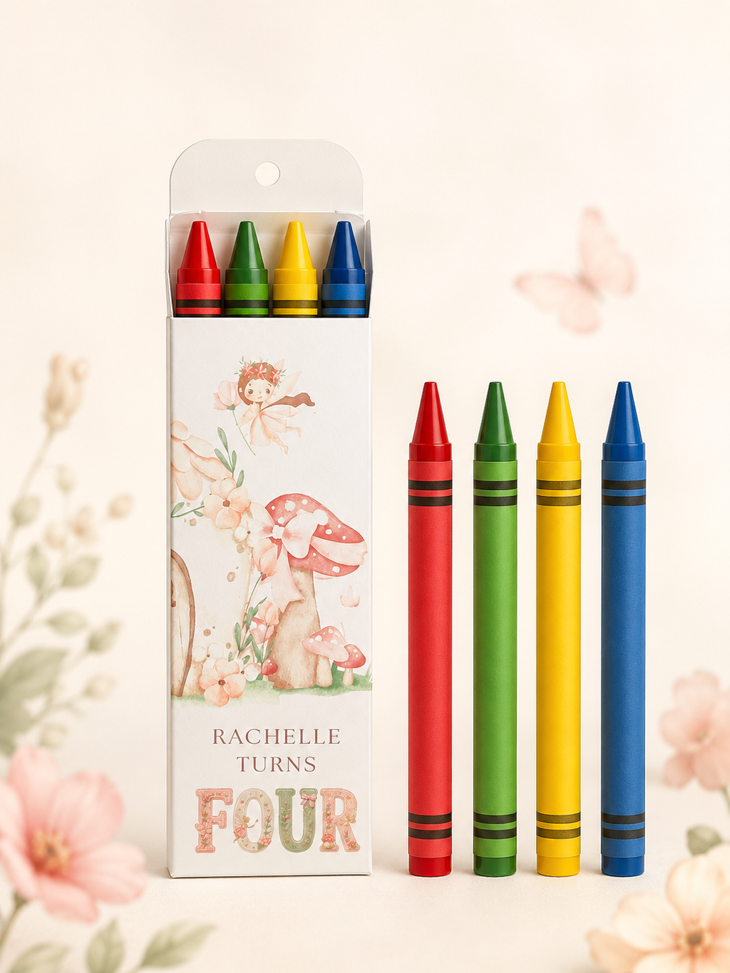 Personalised Garden Fairy Crayon Party Pack
