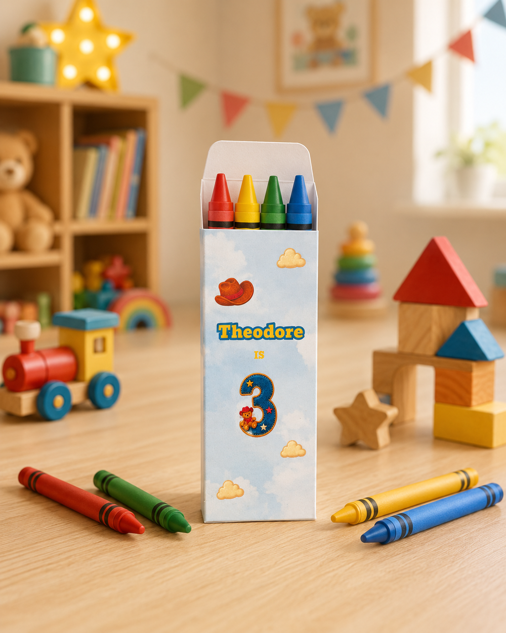Personalised Playroom Crayon Party Pack