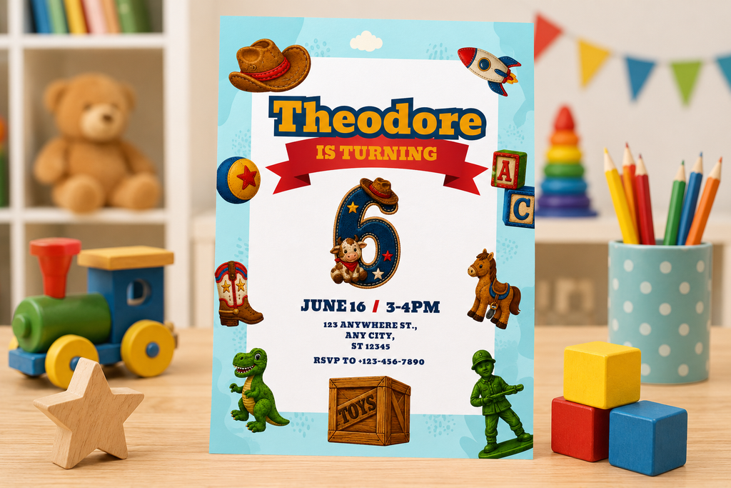 Playroom Party Invitations (A5)