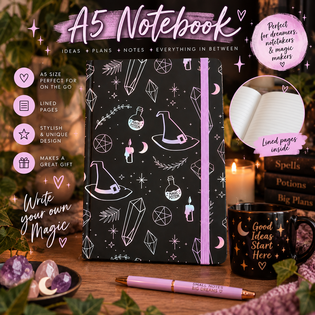 Mystical Magic A5 Lined Notebook