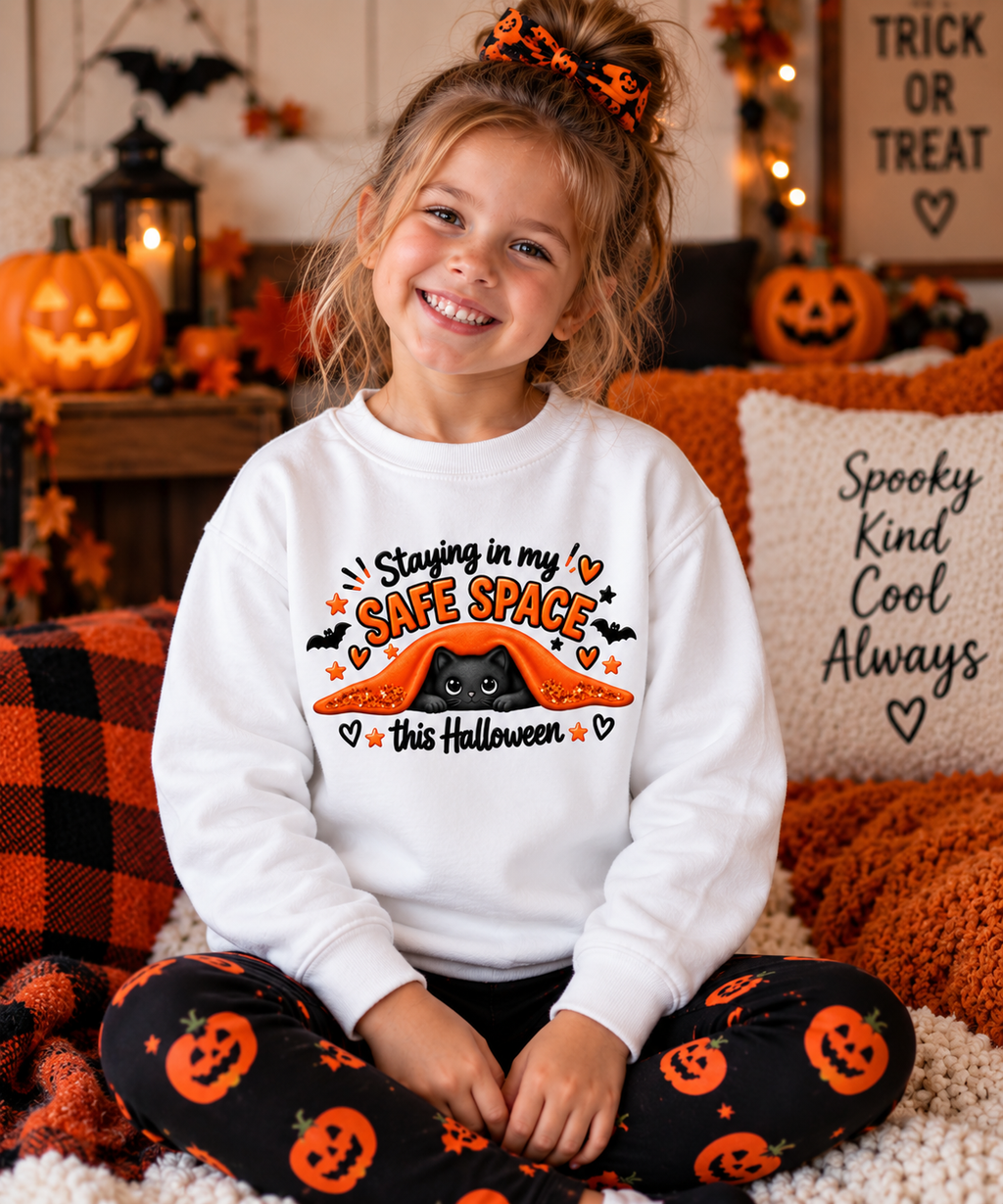 Staying in My Safe Place This Halloween Cat Sweater