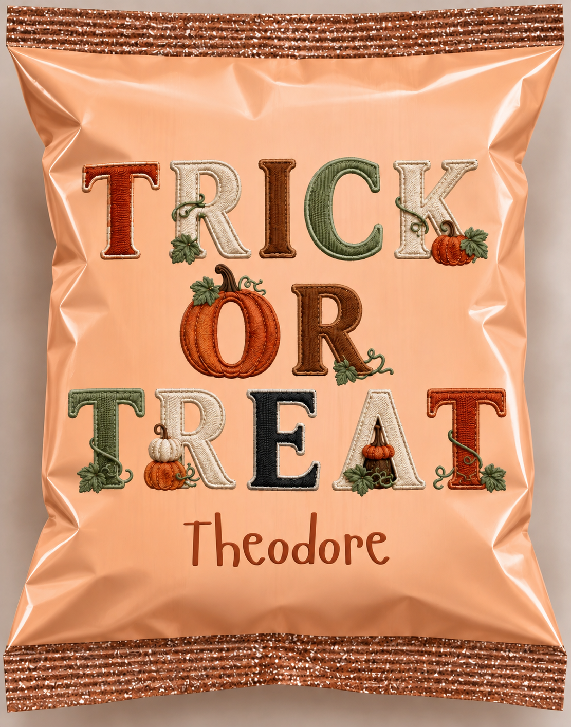 Vintage Pumpkin Patch Treat Bag