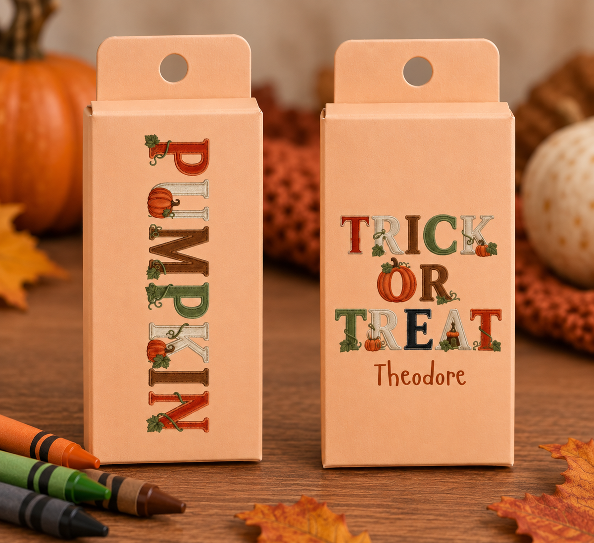 Vintage Pumpkin Patch Treat Bag