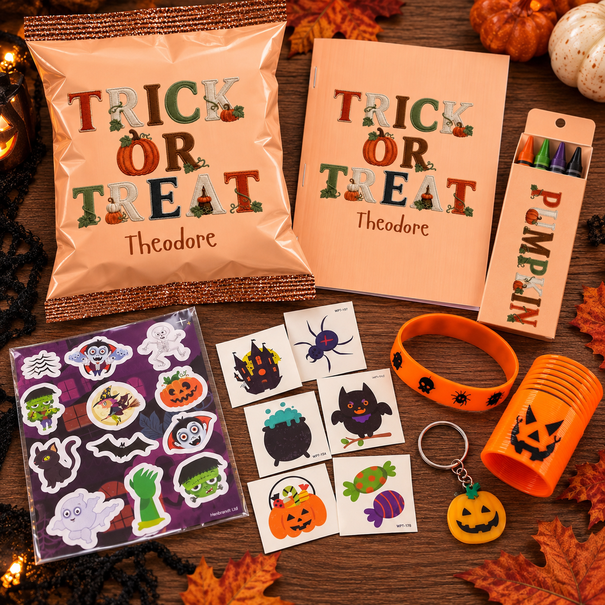 Vintage Pumpkin Patch Treat Bag