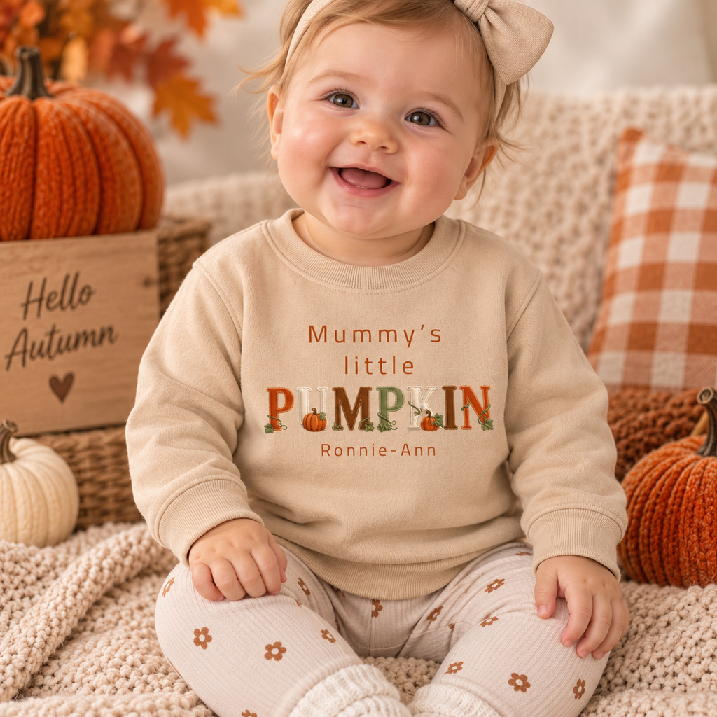Personalised Mummy’s Little Pumpkin Mink Sweater