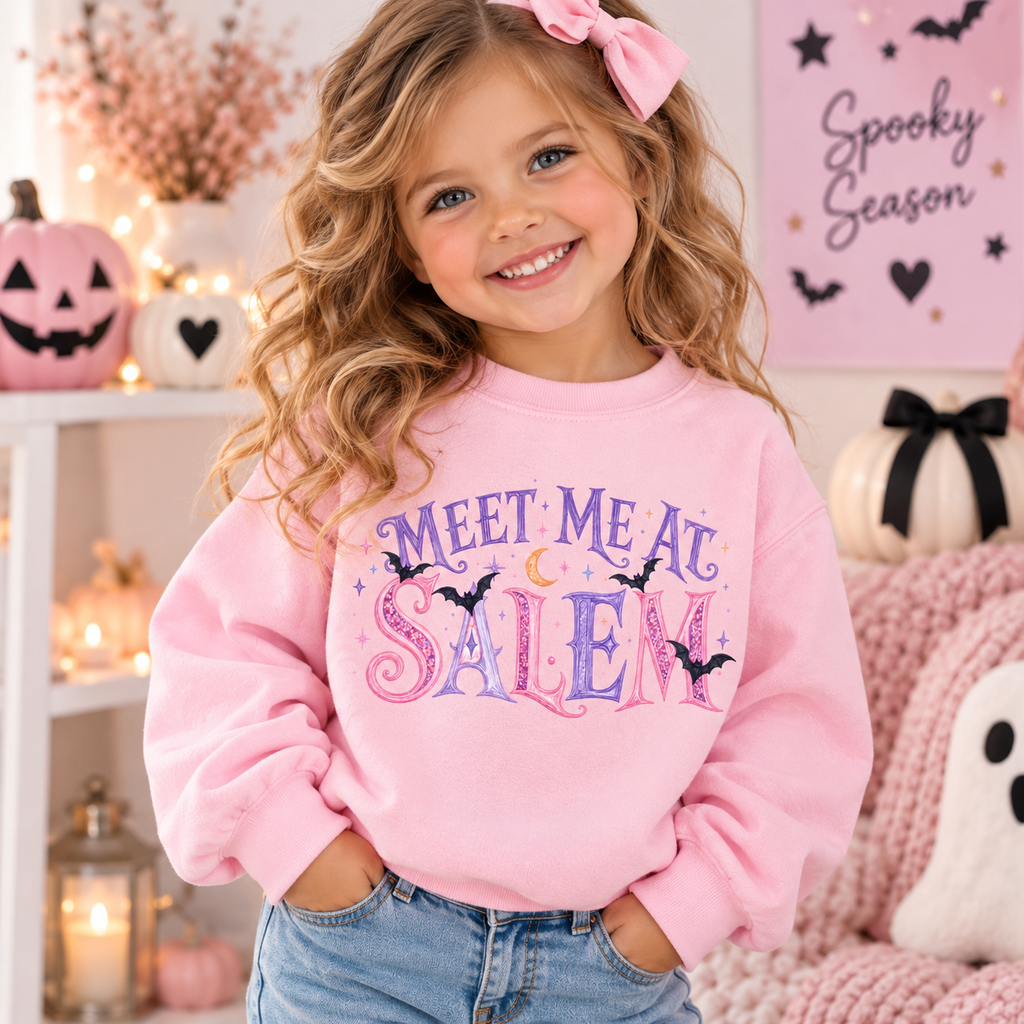 Meet Me At Salem Pastel Pink Sweater