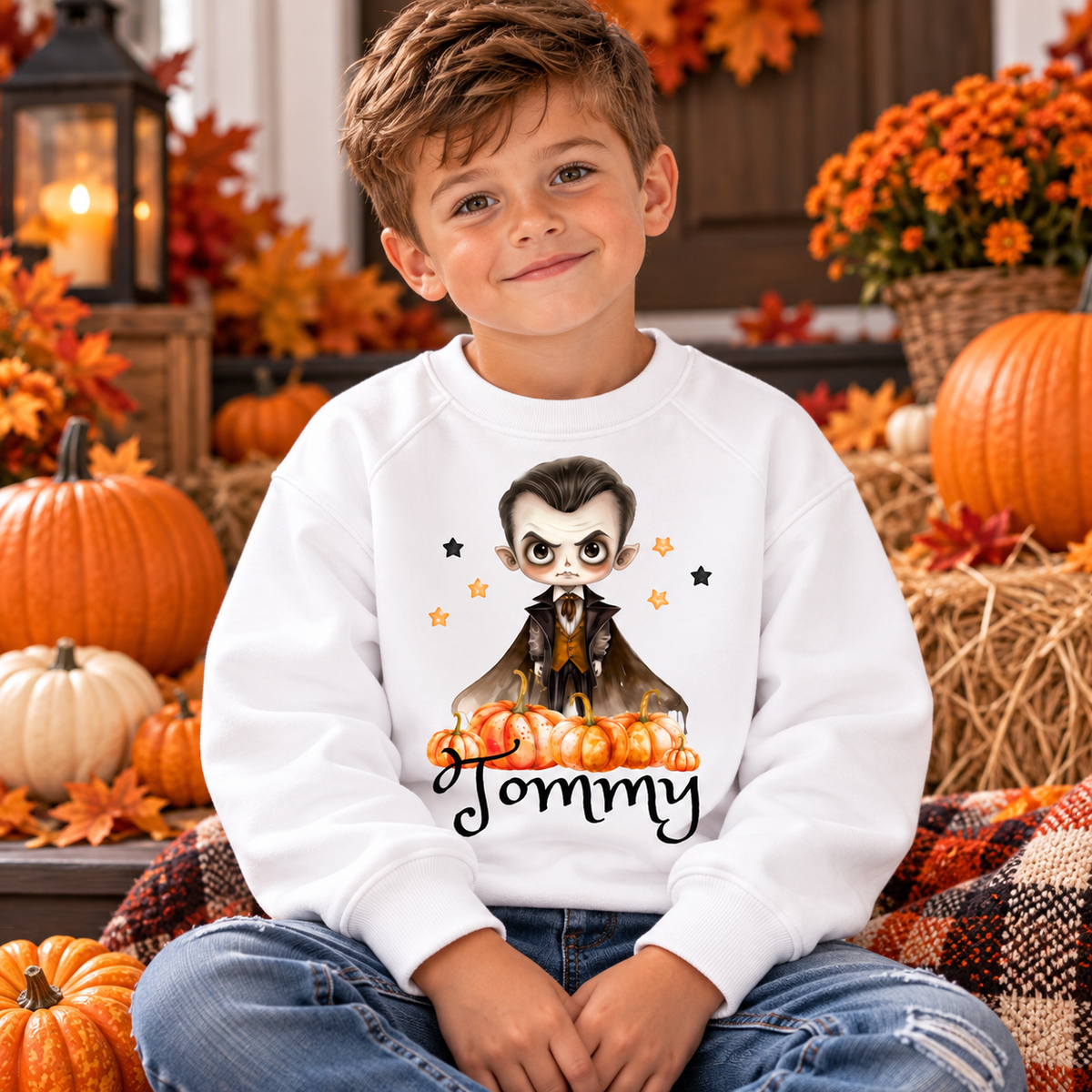 Pumpkin Patch Monsters Personalised Sweater