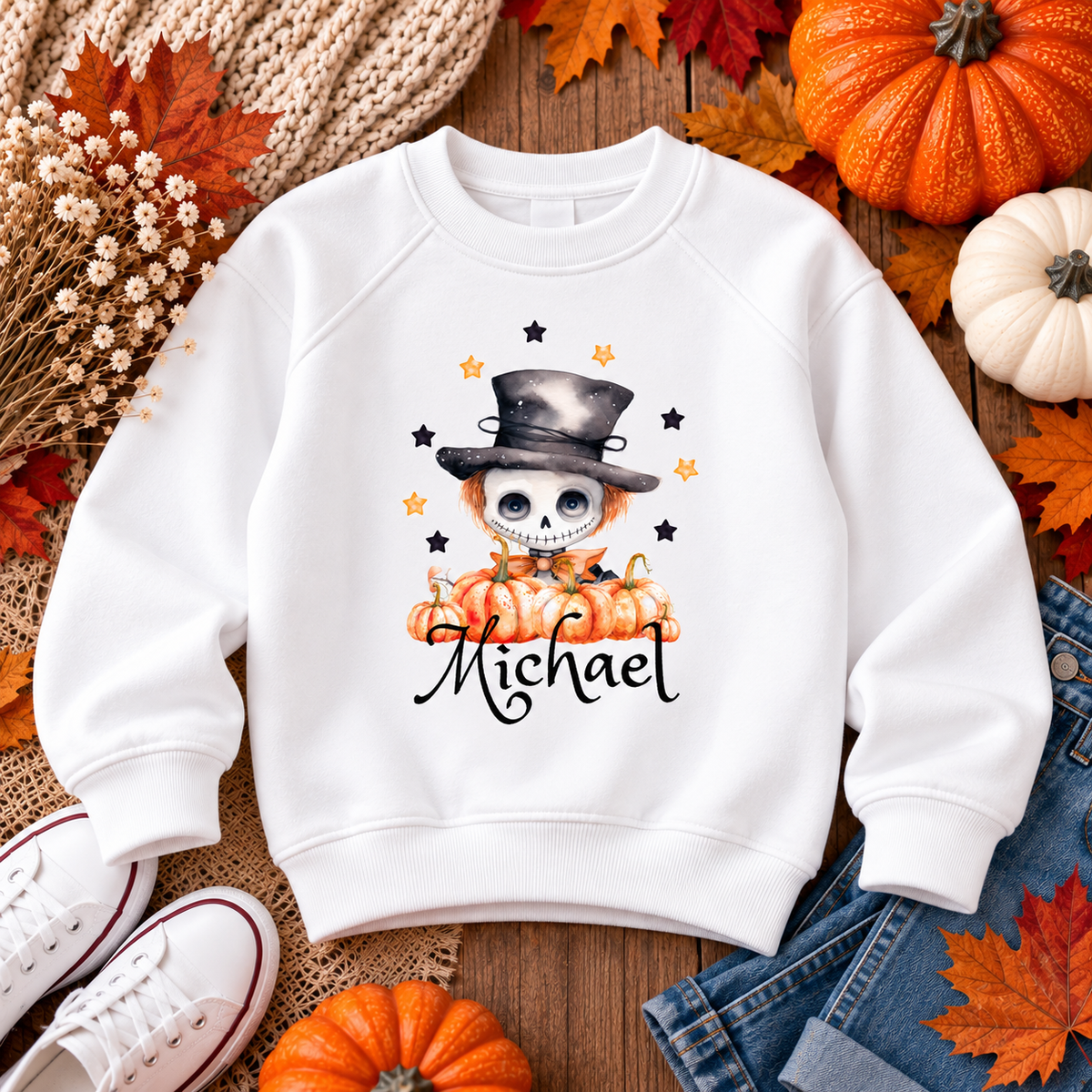Pumpkin Patch Monsters Personalised Sweater