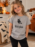 Grey Witch Please Halloween T-Shirt - 3-4Yrs