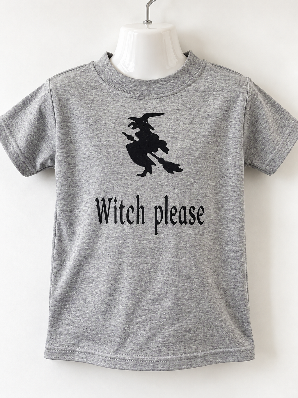 Grey Witch Please Halloween T-Shirt - 3-4Yrs