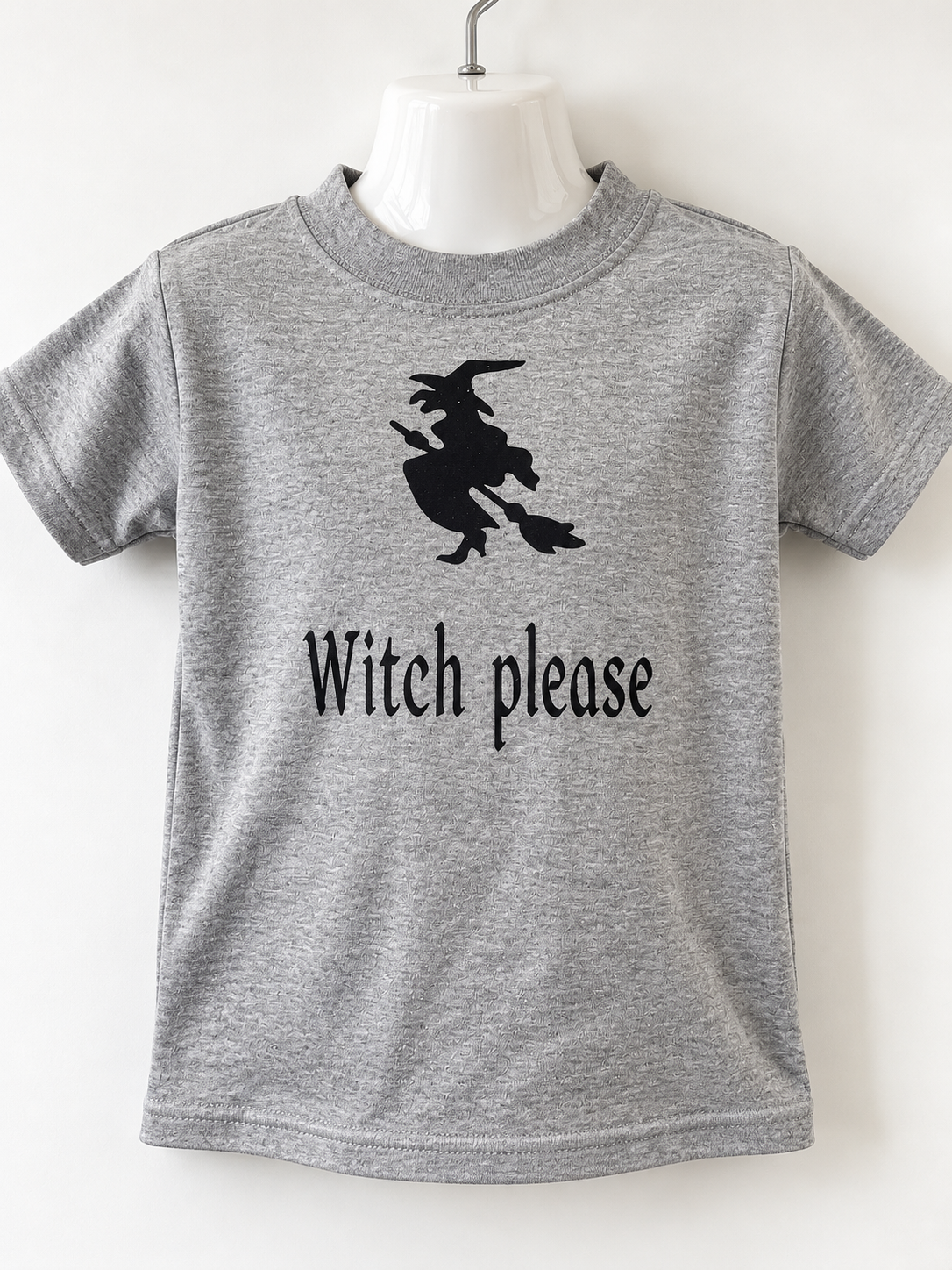 Grey Witch Please Halloween T-Shirt - 3-4Yrs