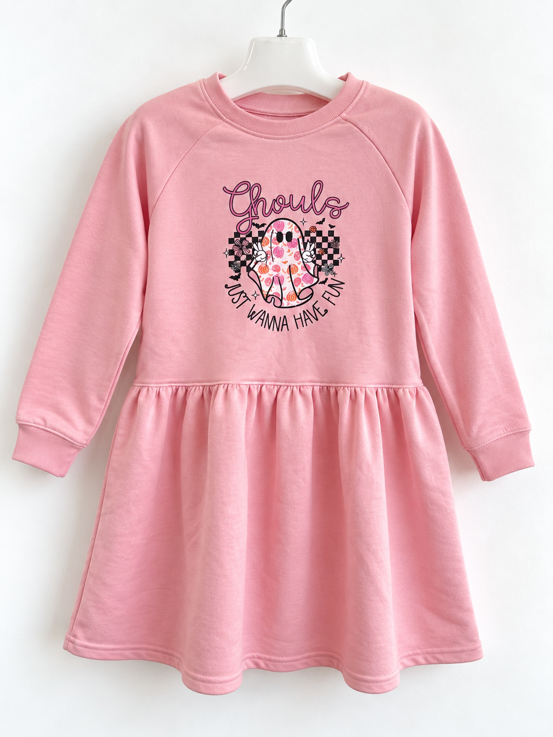 Ghouls Just Wanna Have Fun Sweatshirt Dress - 7-8Yrs