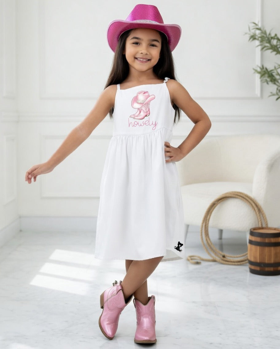 White Cowgirl Summer Dress
