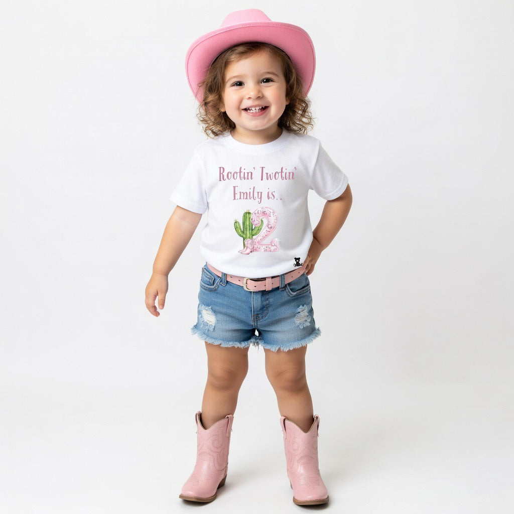 Rootin’ Twotin’ Personalised Birthday T-Shirt