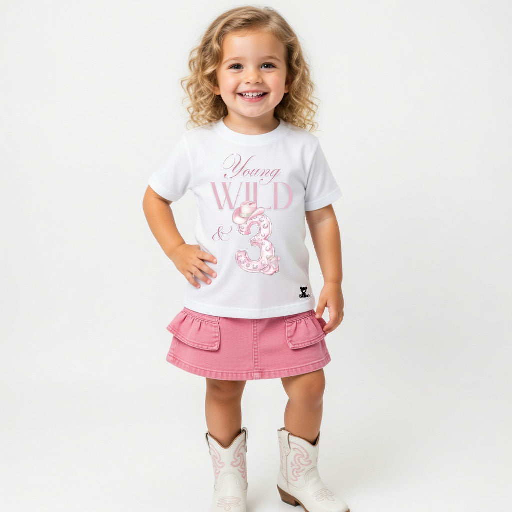 Young Wild & Three Birthday T-Shirt