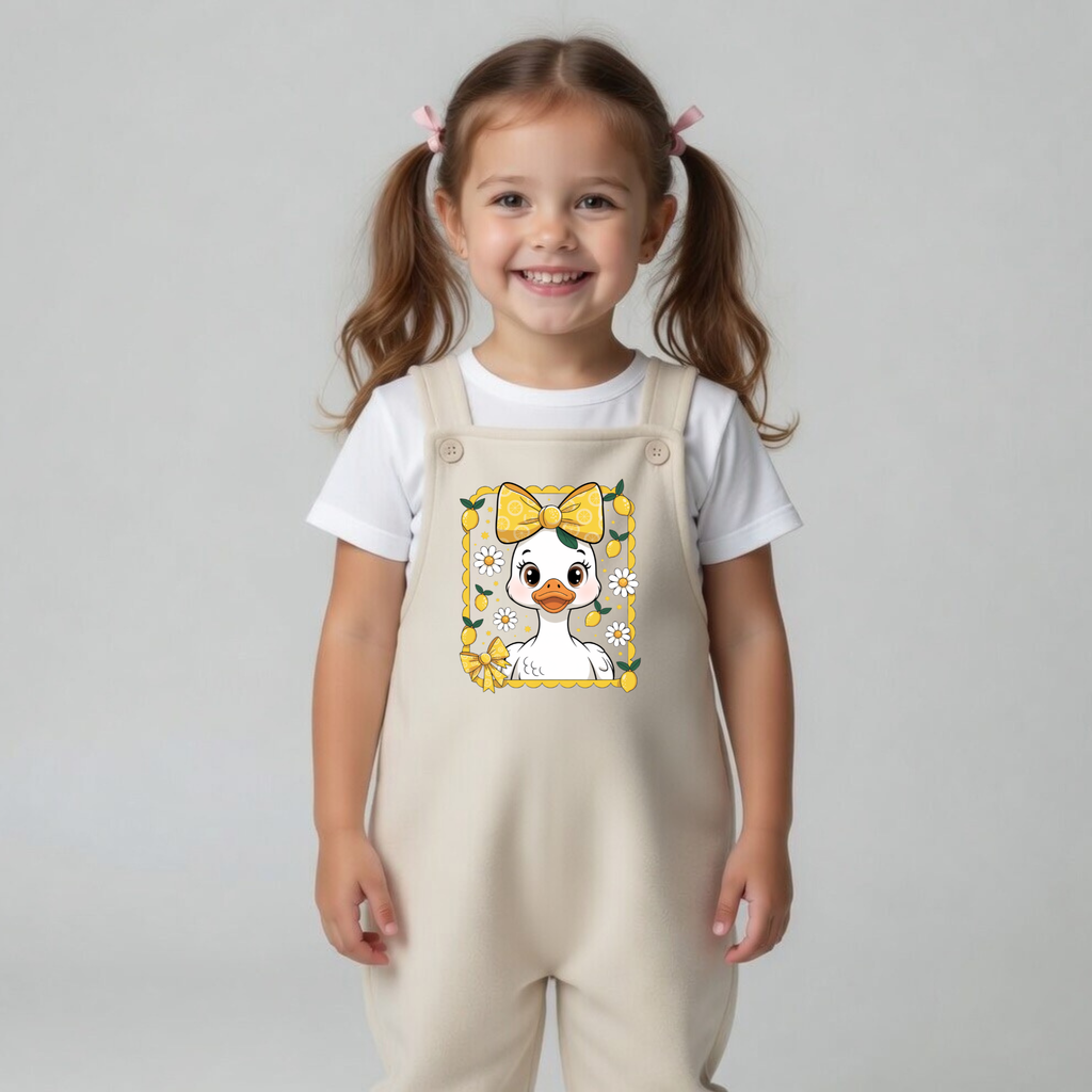 Oat Sweet Duck & Daisy Fleece Overalls