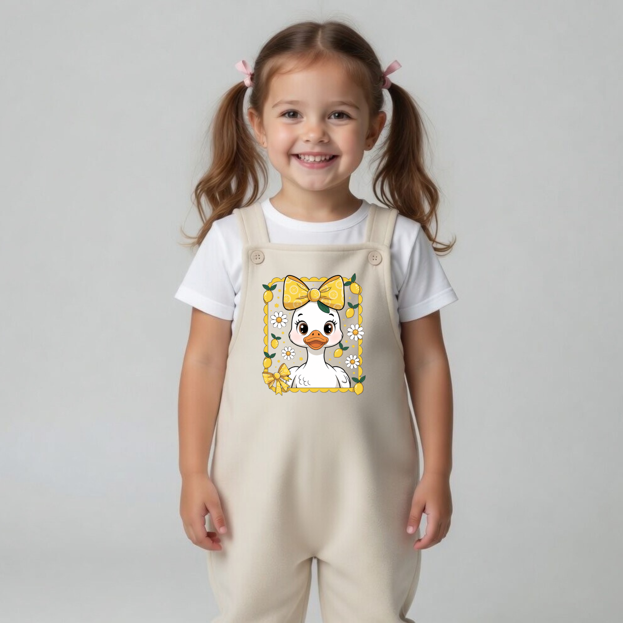 Oat Sweet Duck & Daisy Fleece Overalls