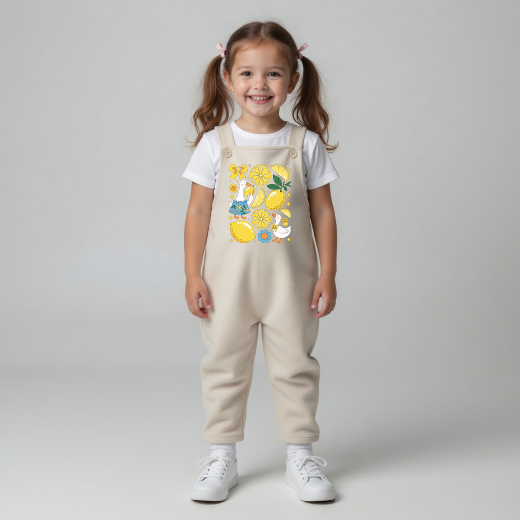Oat Lemon Meadow Fleece Overalls