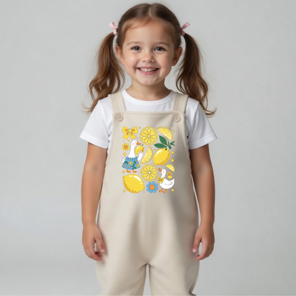Oat Lemon Meadow Fleece Overalls
