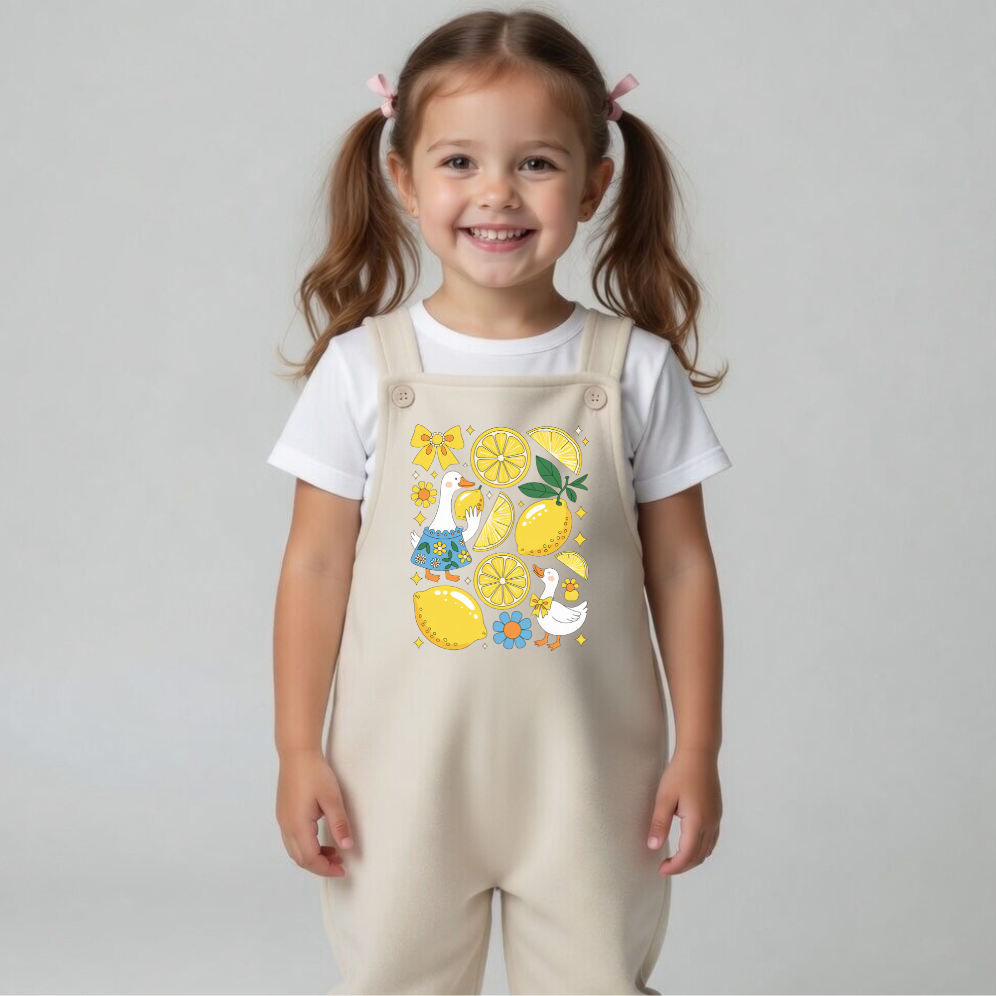 Oat Lemon Meadow Fleece Overalls